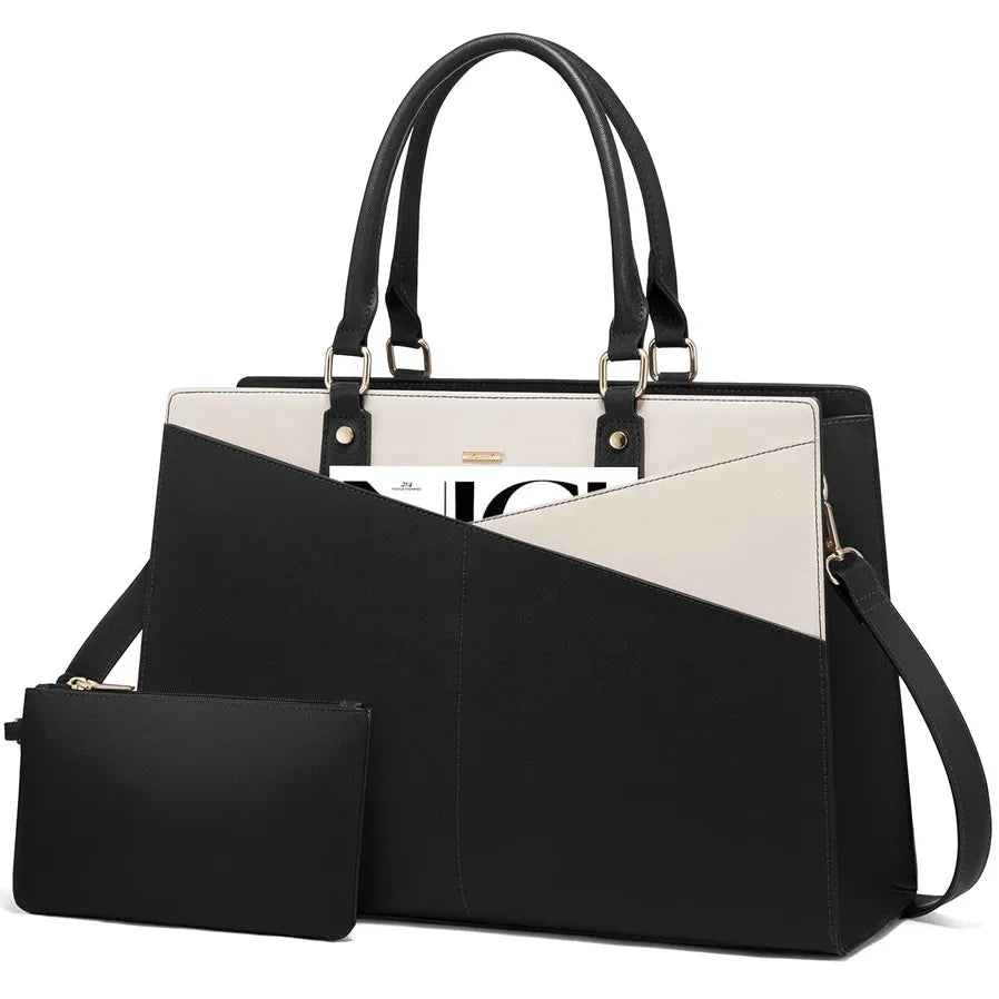 HKM-790227 Stylish Waterproof Laptop Tote Bag and Briefcase Set for Women - Perfect for Work, School, and Business Use