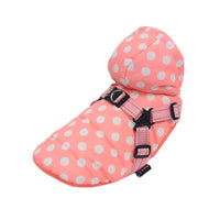 HKM-7902525 Cozy Polka-Dot Cotton-Padded Dog Vest in Pink and Blue with Plus Velvet Warmth