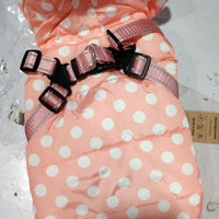HKM-7902525 Cozy Polka-Dot Cotton-Padded Dog Vest in Pink and Blue with Plus Velvet Warmth