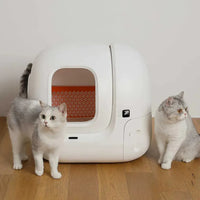 HKM-790291 Automatic Self-Cleaning Cat Litter Box with App Control, 7L Waste Capacity, White