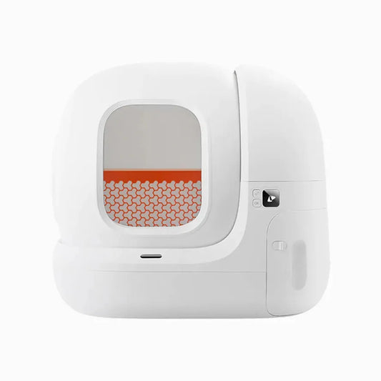 HKM-790291 Automatic Self-Cleaning Cat Litter Box with App Control, 7L Waste Capacity, White