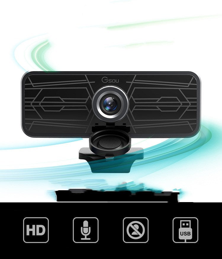 HKM-790355 HD USB Computer Camera with Manual Focus and 1280x720 Resolution