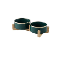 HKM-7904061 Elegant Ceramic Cat Bowl for Food and Water - 400 ML & 850 ML Capacity Available