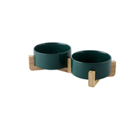 HKM-7904061 Elegant Ceramic Cat Bowl for Food and Water - 400 ML & 850 ML Capacity Available