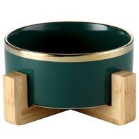 HKM-7904061 Elegant Ceramic Cat Bowl for Food and Water - 400 ML & 850 ML Capacity Available