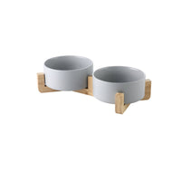 HKM-7904061 Elegant Ceramic Cat Bowl for Food and Water - 400 ML & 850 ML Capacity Available