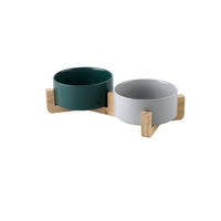 HKM-7904061 Elegant Ceramic Cat Bowl for Food and Water - 400 ML & 850 ML Capacity Available
