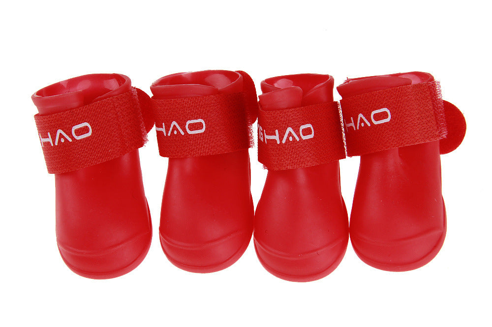 HKM-7904701 Adorable Candy Pet Rain Boots - Waterproof, Non-Slip, Warm, and Wear-Resistant for Dogs