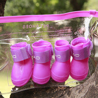HKM-7904701 Adorable Candy Pet Rain Boots - Waterproof, Non-Slip, Warm, and Wear-Resistant for Dogs