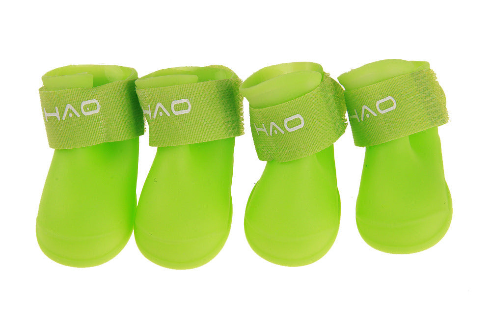HKM-7904701 Adorable Candy Pet Rain Boots - Waterproof, Non-Slip, Warm, and Wear-Resistant for Dogs