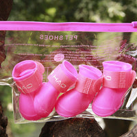 HKM-7904701 Adorable Candy Pet Rain Boots - Waterproof, Non-Slip, Warm, and Wear-Resistant for Dogs