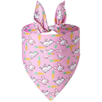 HKM-7905469 Easter Bunny Triangular Bandage Towel for Dogs - Polyester, Size L 70*48*48 cm, Neck Circumference 15-52 cm