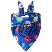 HKM-7905469 Easter Bunny Triangular Bandage Towel for Dogs - Polyester, Size L 70*48*48 cm, Neck Circumference 15-52 cm