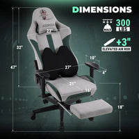 HKM-790547 Luxury Leather Gaming Chair with Footrest for Office and Lounge Use