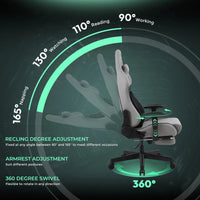 HKM-790547 Luxury Leather Gaming Chair with Footrest for Office and Lounge Use