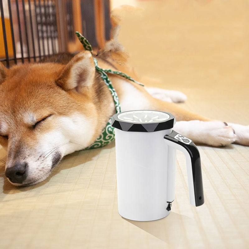 HKM-7905725 Automatic Pet Foot Washing Machine for Dogs - Electric Cleaning Cup in Black & White or Blue Options