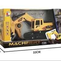 HKM-790675 RC Excavator Toy with Music and Light - Remote Control Construction Vehicle for Kids