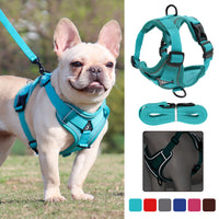 HKM-7907133 Reflective Vest-Style Anti-Strike-Off Harness for Small to Medium Dogs - Comfortable Sandwich Mesh Design