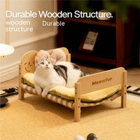 HKM-7907901 Summer Universal Pet Bed for Cats and Small Dogs - Multi-layer Wooden Design