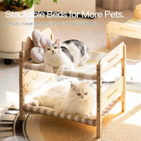 HKM-7907901 Summer Universal Pet Bed for Cats and Small Dogs - Multi-layer Wooden Design