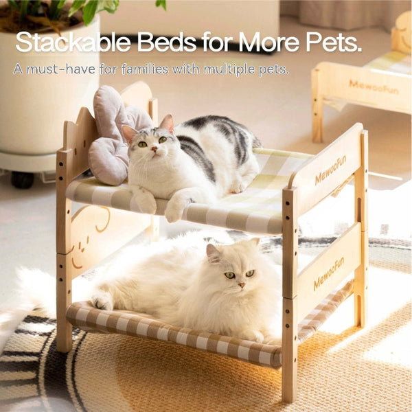 HKM-7907901 Summer Universal Pet Bed for Cats and Small Dogs - Multi-layer Wooden Design