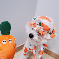 HKM-7908669 Plush Carrot Sound Toy for Dogs - Cute and Soft 8x5cm Orange Design