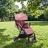 HKM-790867 Compact One-Button Folding Baby Stroller for Convenient Travel with Gravity Mechanism