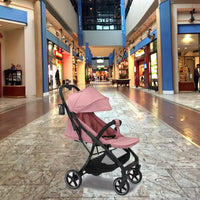 HKM-790867 Compact One-Button Folding Baby Stroller for Convenient Travel with Gravity Mechanism