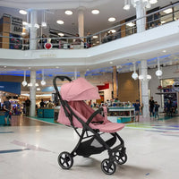 HKM-790867 Compact One-Button Folding Baby Stroller for Convenient Travel with Gravity Mechanism
