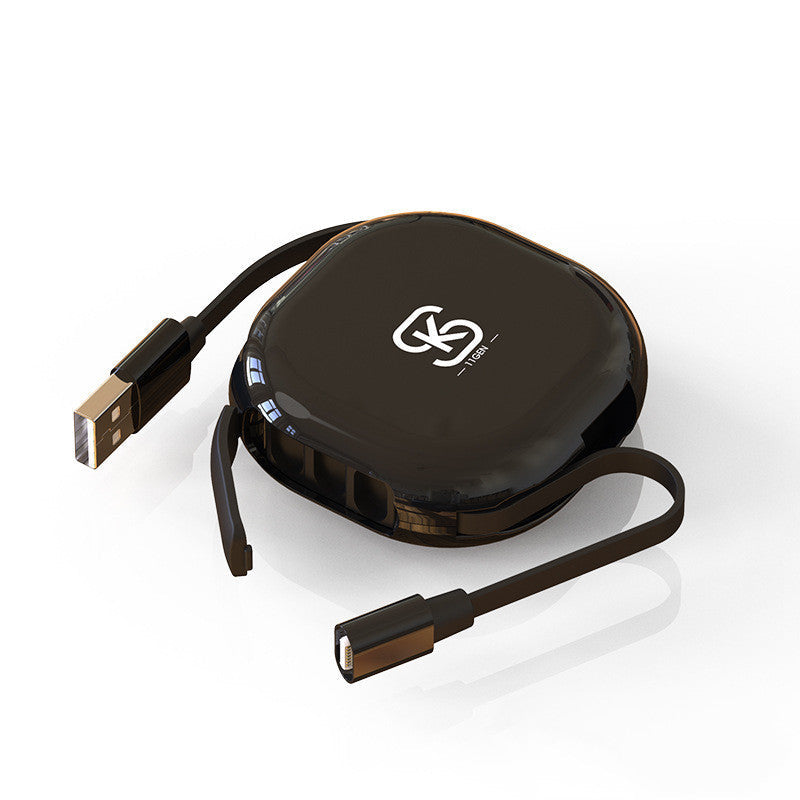 HKM-790867 Three-in-One Magnetic Telescopic Data Cable for Fast Charging and Data Transfer - Compatible with Android, Apple, and TYPE-C