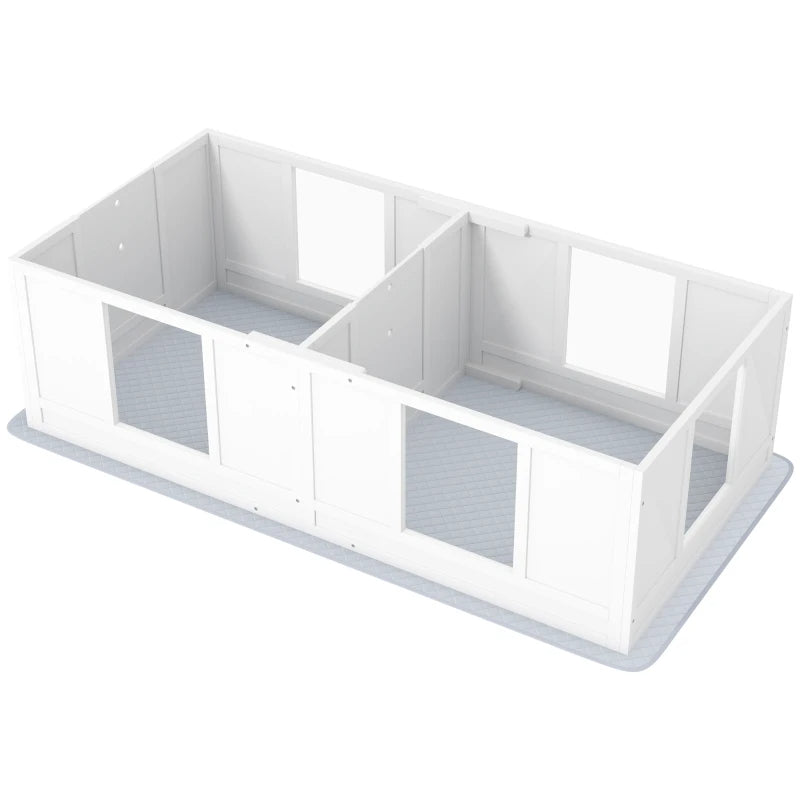 HKM-7909309 Double Room Whelping Box for Small Dogs with Waterproof Pad