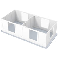 HKM-7909309 Double Room Whelping Box for Small Dogs with Waterproof Pad