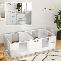 HKM-7909309 Double Room Whelping Box for Small Dogs with Waterproof Pad