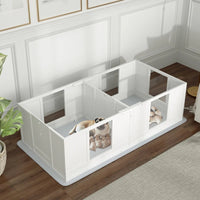HKM-7909309 Double Room Whelping Box for Small Dogs with Waterproof Pad