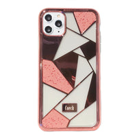 HKM-790931 Electroplated Luxury Shell Phone Case for Apple - Protective Back Cover in Black, Pink, Gold, White