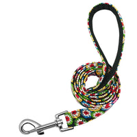HKM-7909693 Customizable Nylon Dog Collar with Anti-Lost Tag and Traction Rope for Small to Large Dogs