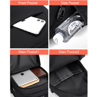 HKM-791059 15.6 Inch Business Casual Waterproof Backpack for Men - Travel and School Use