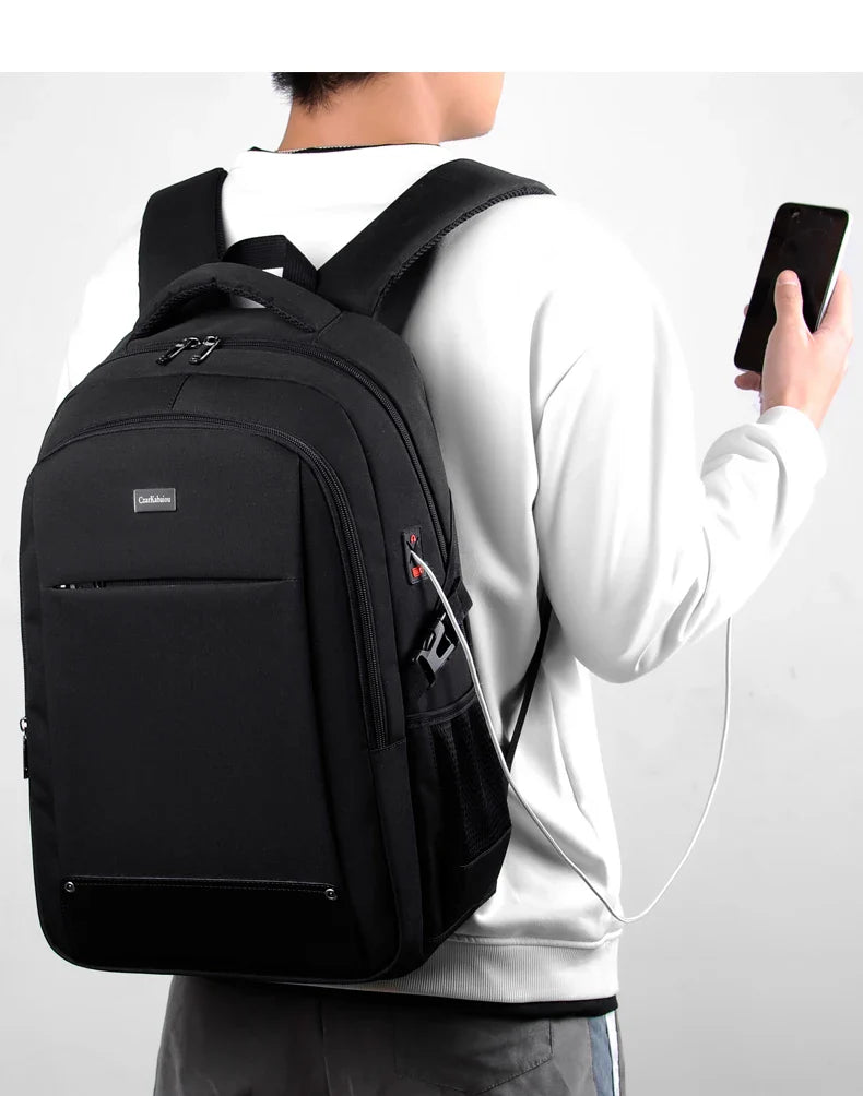 HKM-791059 15.6 Inch Business Casual Waterproof Backpack for Men - Travel and School Use