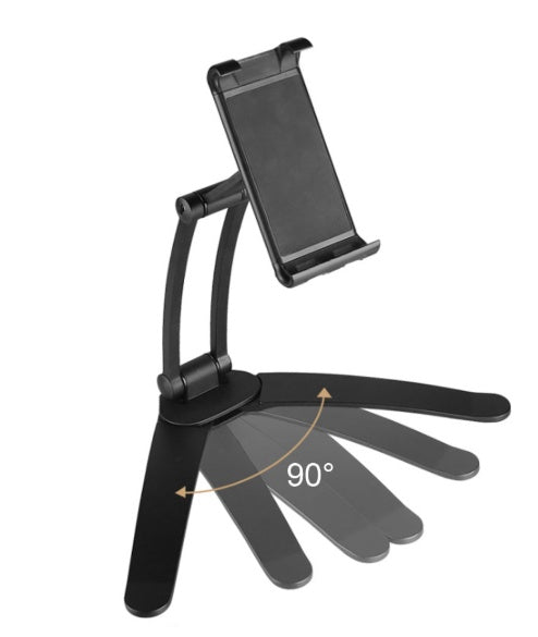 HKM-791059 Adjustable Aluminum Alloy Tablet Stand for 5-10.5 Inch Devices, 360 Degree Rotatable Holder