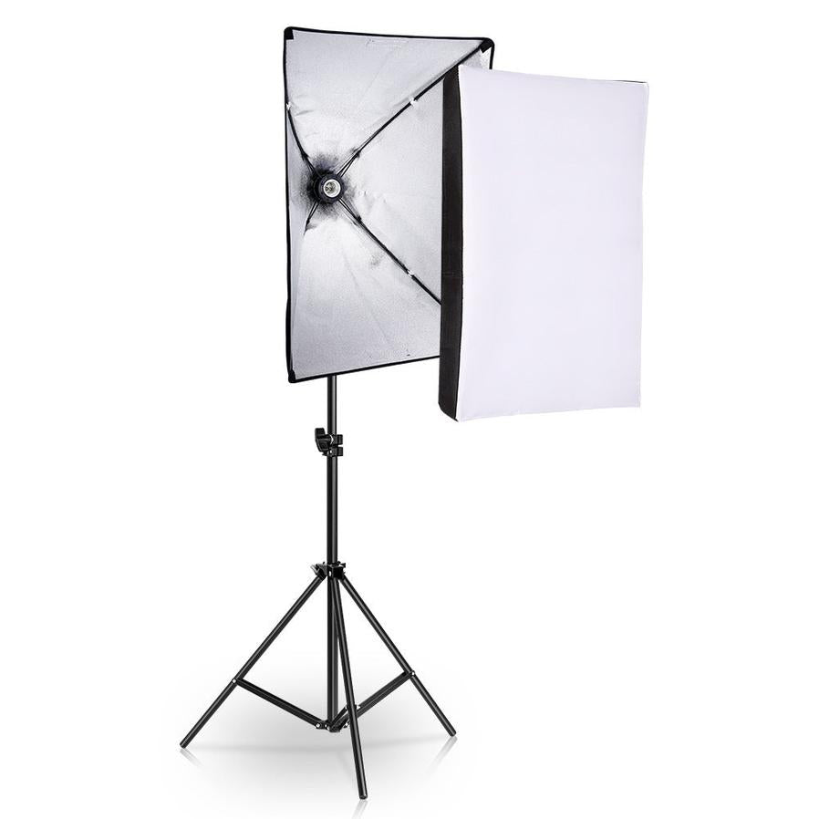 HKM-791059 Studio Light and Tripod Set for Portrait and Costume Photography with Soft Light Cloth and High-Reflective Fabric, 50x70cm