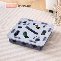 HKM-7911101 Felt Puzzle Box for Cats - Self-Relieving Toy in Green, Brown, Camel White, Gray