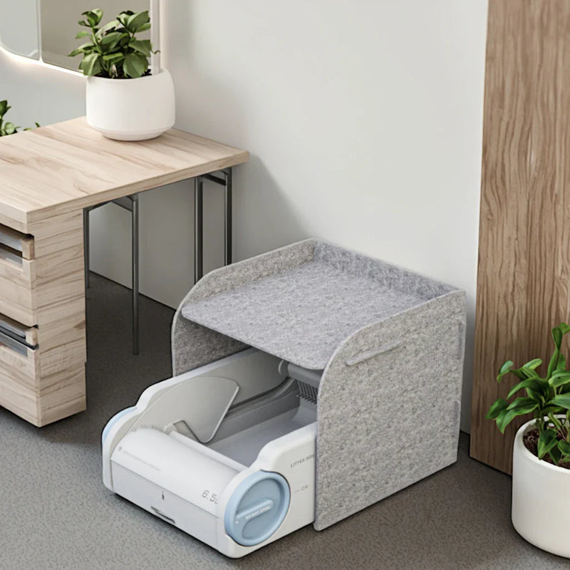 HKM-791123 Smart Automatic Cat Litter Box with APP Control and Easy Cleaning Features