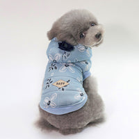HKM-7911997 Stylish Cotton Pet Denim Jacket in Dark Blue and Light Blue, Sizes S to 2XL