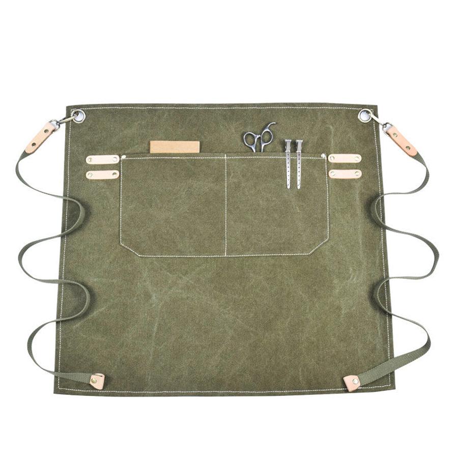 HKM-791315 Customizable Canvas Half Apron for Baking, Cooking, and Barbecue – Multiple Colors Available