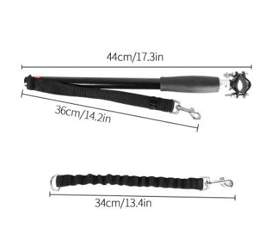 HKM-7913405 Adjustable Bicycle Dog Leash with Environmentally Friendly Handle and Stainless Steel Support