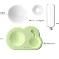 HKM-7913789 Pet Feeding Station with Double Bowls and Automatic Water Refill, 15¡ã Angle Tilt, Safe PP Material