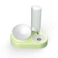 HKM-7913789 Pet Feeding Station with Double Bowls and Automatic Water Refill, 15¡ã Angle Tilt, Safe PP Material