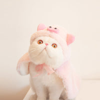 HKM-7914173 Casual Pink Cloak for Kittens and Adult Cats, Autumn and Winter Pet Apparel