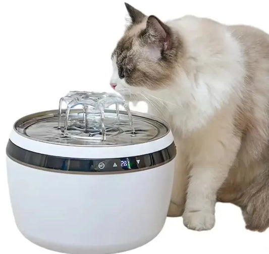 HKM-791443 Automatic 304 Stainless Steel Cat Water Dispenser with Temperature Control