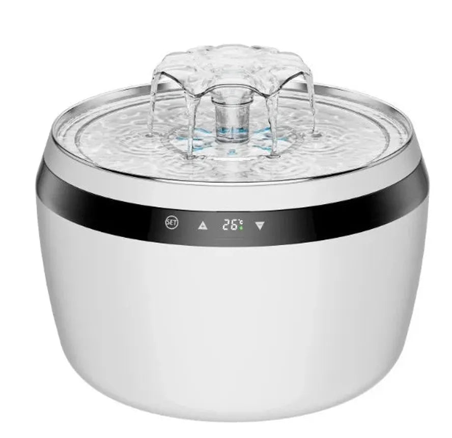 HKM-791443 Automatic 304 Stainless Steel Cat Water Dispenser with Temperature Control